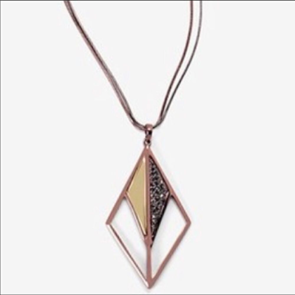 📿 White House Black Market Long Necklace - Black and Gold NWT